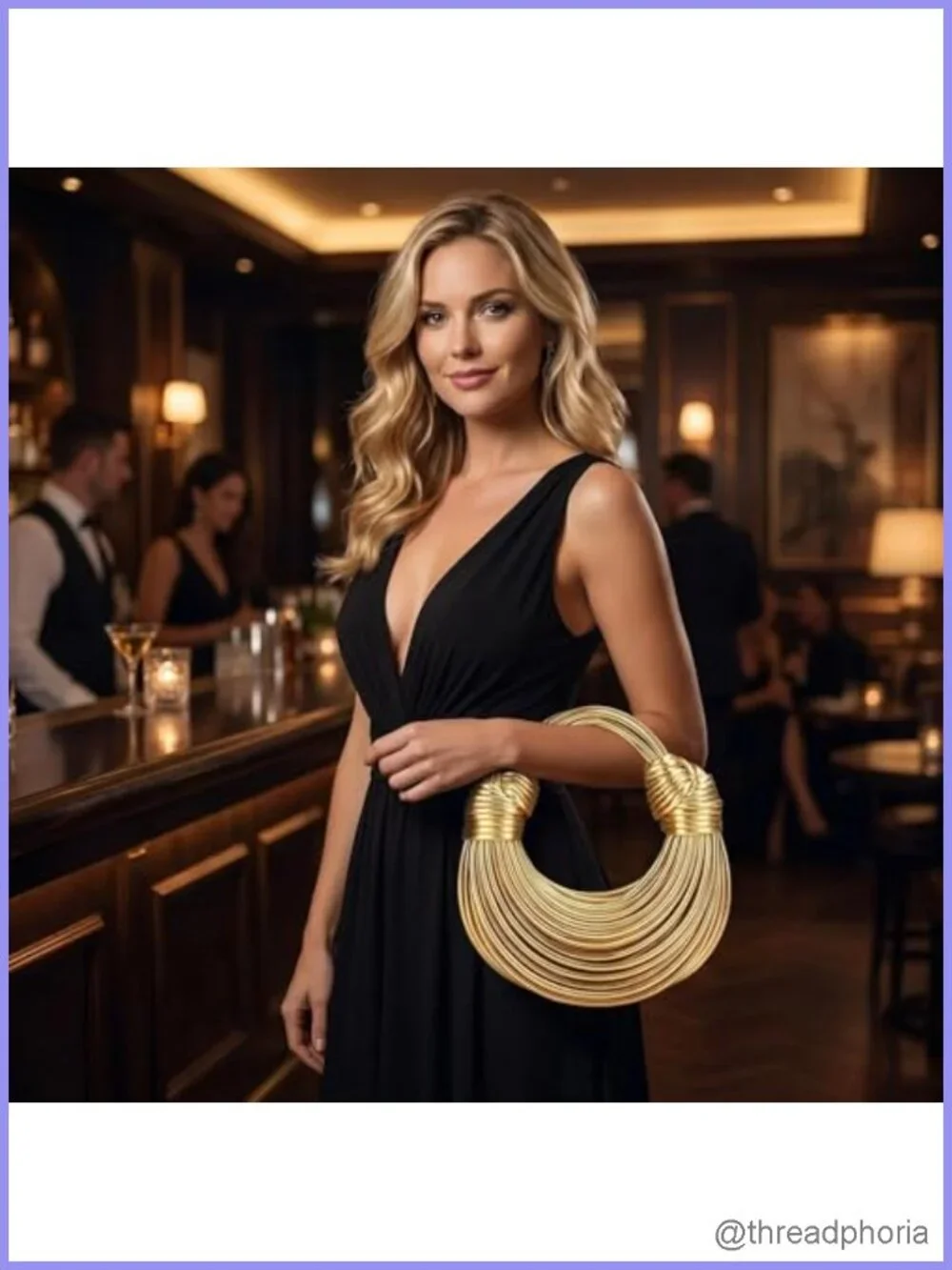 Woven Knotted Bread Crossbody Clutch Top Handle PU Vegan Leather Handbag